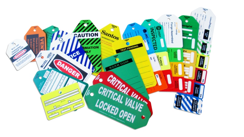 assortment of tuffa tags